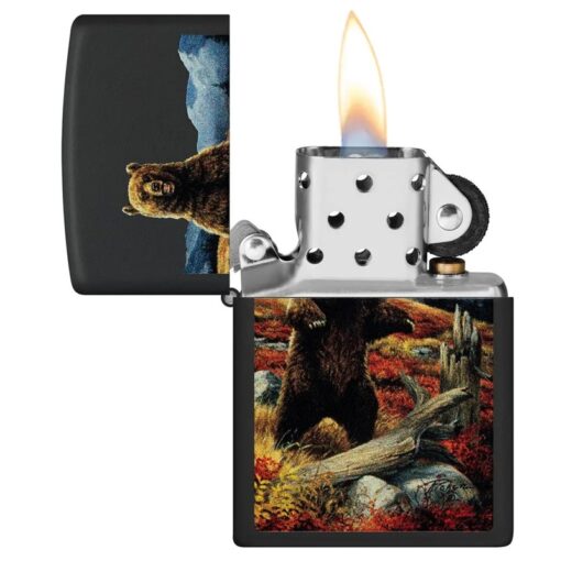 Zippo Linda Pickens Bear Design Black Matte - 48597 - Hình ảnh 4