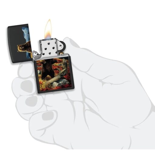 Zippo Linda Pickens Bear Design Black Matte - 48597 - Hình ảnh 5