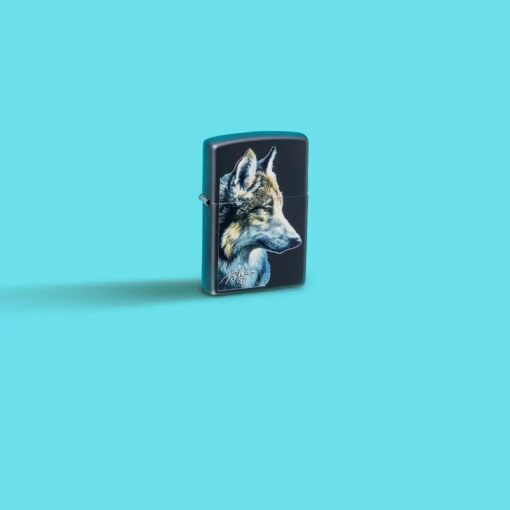 Zippo Linda Pickens Wolf Design Black Matte - 48598 - Hình ảnh 7