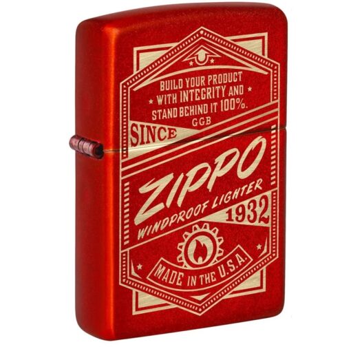 Zippo It Works Design Metallic Red - 48620
