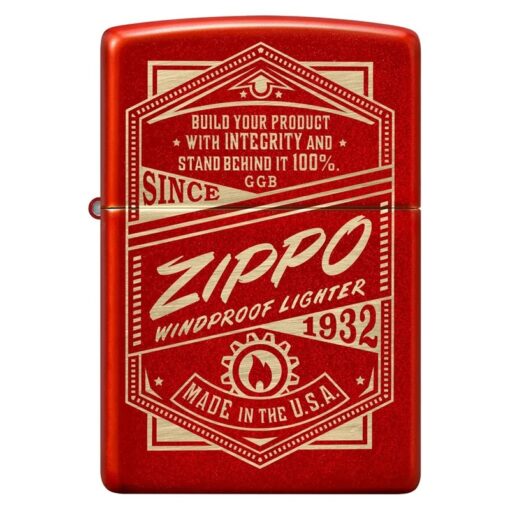 Zippo It Works Design Metallic Red - 48620 - Hình ảnh 3
