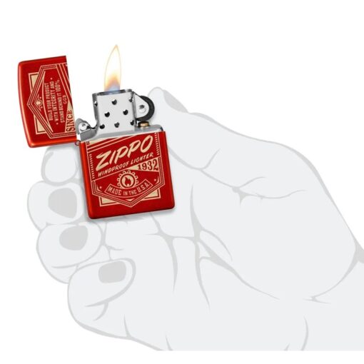 Zippo It Works Design Metallic Red - 48620 - Hình ảnh 5