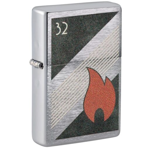 Zippo 32 Flame Design Vintage High Polish Chrome - 48623