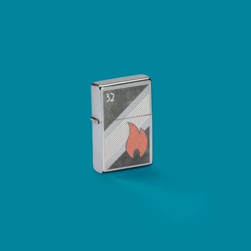 Zippo 32 Flame Design Vintage High Polish Chrome - 48623 - Hình ảnh 7