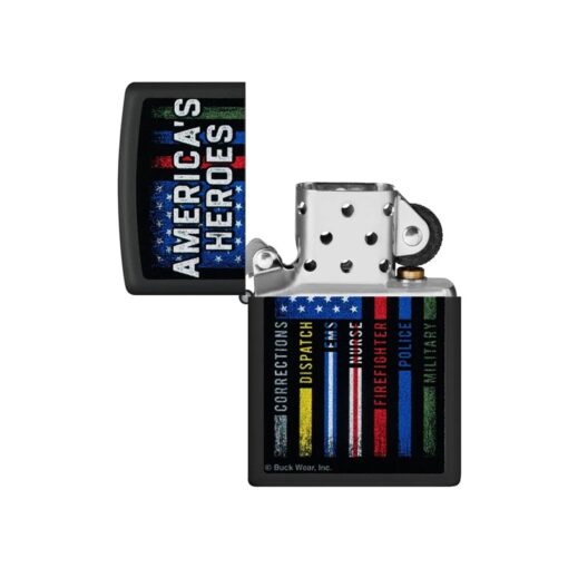 Zippo Buckwear America’s Heroes Design Black Matte - 48634 - Hình ảnh 2