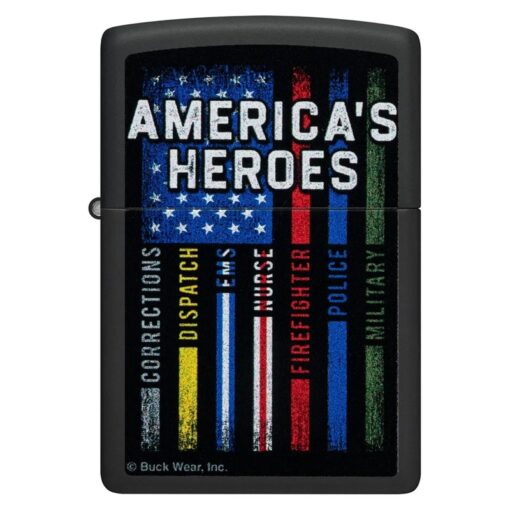 Zippo Buckwear America’s Heroes Design Black Matte - 48634 - Hình ảnh 3