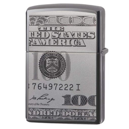 Zippo Hundred Dollar Bill Black Ice - 49025 - Hình ảnh 4