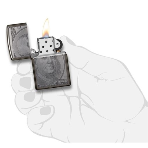 Zippo Hundred Dollar Bill Black Ice - 49025 - Hình ảnh 6