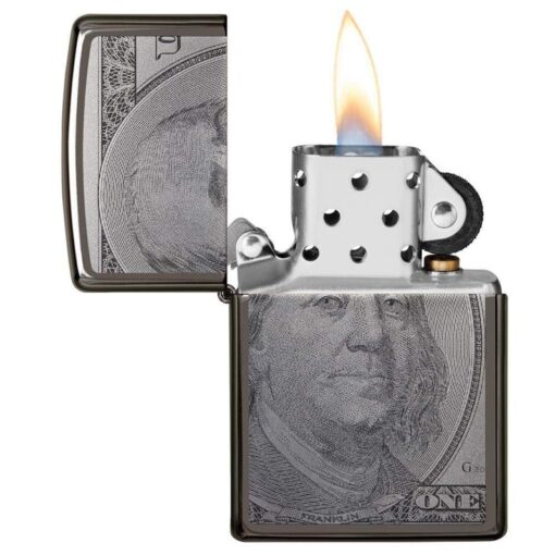 Zippo Hundred Dollar Bill Black Ice - 49025 - Hình ảnh 5