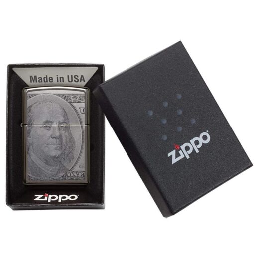 Zippo Hundred Dollar Bill Black Ice - 49025 - Hình ảnh 7
