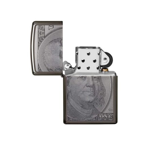 Zippo Hundred Dollar Bill Black Ice - 49025 - Hình ảnh 2