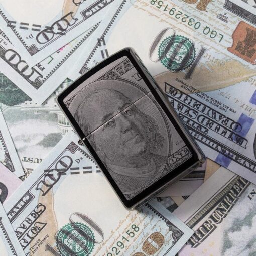Zippo Hundred Dollar Bill Black Ice - 49025 - Hình ảnh 8