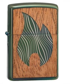 Zippo Woodchuck Zippo Flame High Polish Green - 49057