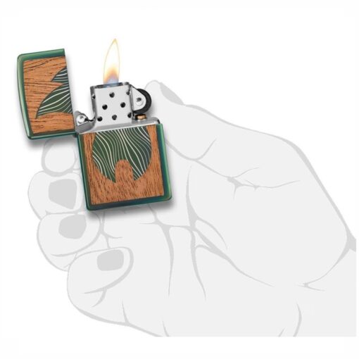 Zippo Woodchuck Zippo Flame High Polish Green - 49057 - Hình ảnh 6