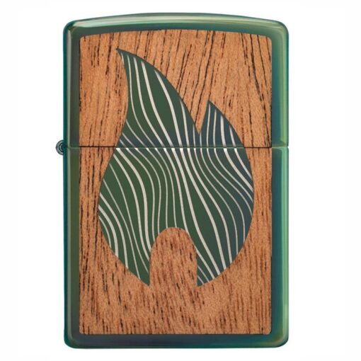 Zippo Woodchuck Zippo Flame High Polish Green - 49057 - Hình ảnh 3
