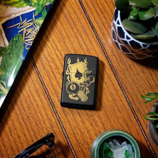 Zippo Gambling Design Black Matte - 49257 - Hình ảnh 7