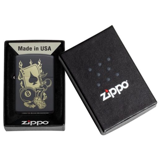 Zippo Gambling Design Black Matte - 49257 - Hình ảnh 6