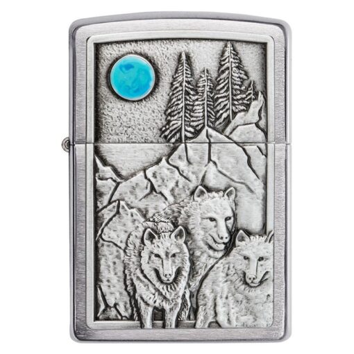 Zippo Wolf Pack and Moon Emblem Design - 49295 - Hình ảnh 3