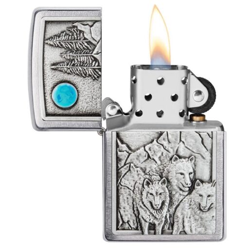 Zippo Wolf Pack and Moon Emblem Design - 49295 - Hình ảnh 4