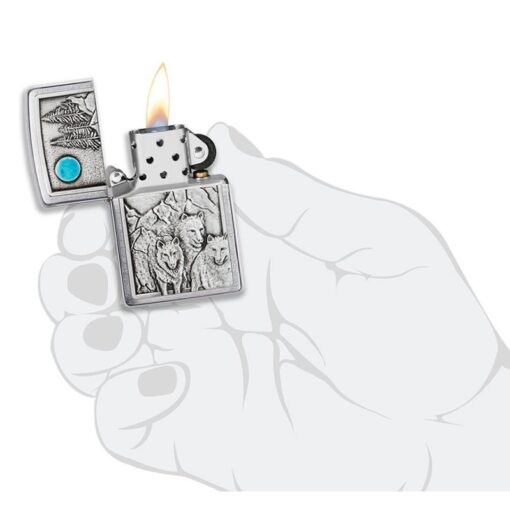 Zippo Wolf Pack and Moon Emblem Design - 49295 - Hình ảnh 5
