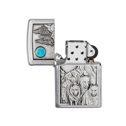 Zippo Wolf Pack and Moon Emblem Design - 49295 - Hình ảnh 2