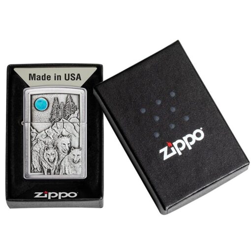 Zippo Wolf Pack and Moon Emblem Design - 49295 - Hình ảnh 6