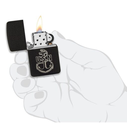 Zippo U.S. Navy Replica Black Crackle - 49318 - Hình ảnh 5