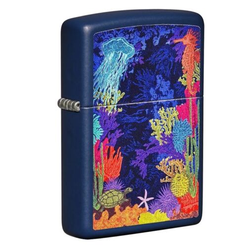 Zippo Sea Life Design Navy Matte - 49409
