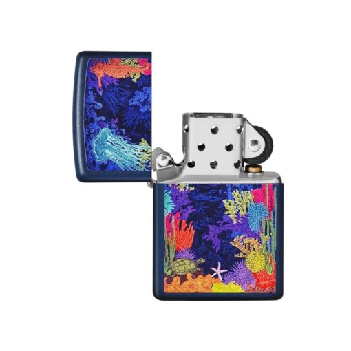 Zippo Sea Life Design Navy Matte - 49409 - Hình ảnh 2