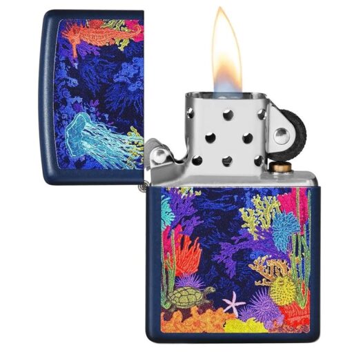 Zippo Sea Life Design Navy Matte - 49409 - Hình ảnh 4