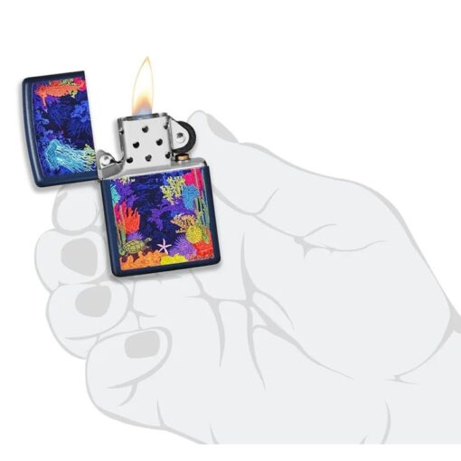 Zippo Sea Life Design Navy Matte - 49409 - Hình ảnh 5