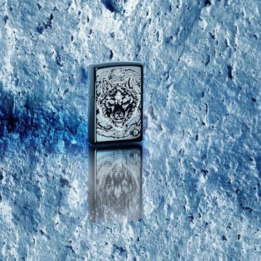 Zippo Anne Stokes Wolf High Polish Black - 49443 - Hình ảnh 7