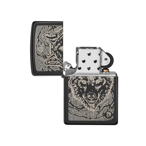 Zippo Anne Stokes Wolf High Polish Black - 49443 - Hình ảnh 2