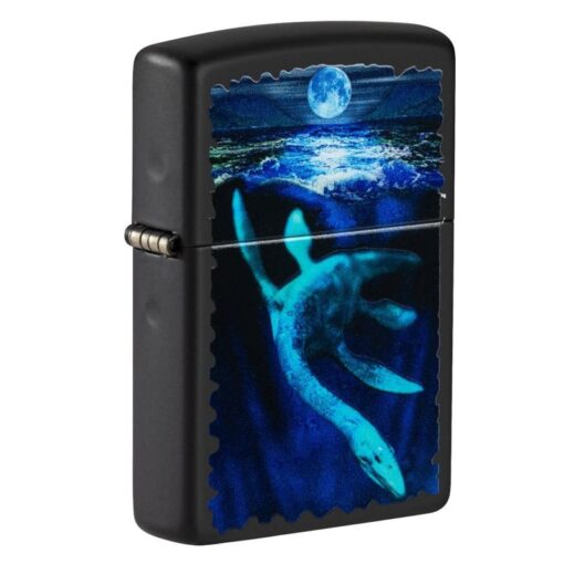 Zippo Black Light Loch Ness Design Black Matte - 49697