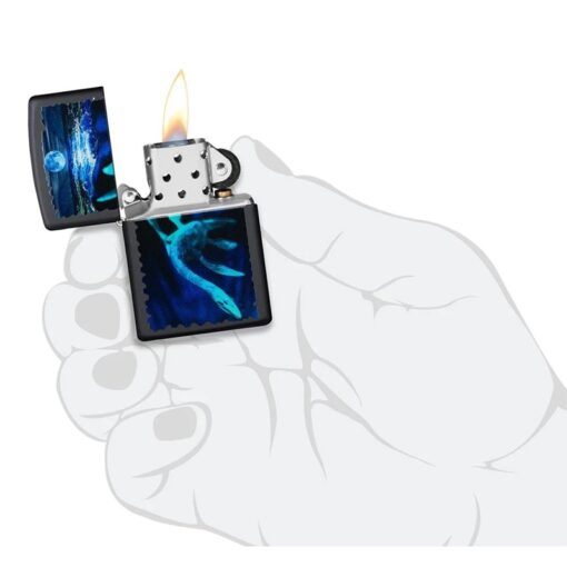 Zippo Black Light Loch Ness Design Black Matte - 49697 - Hình ảnh 5