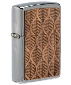 Zippo WOODCHUCK USA Walnut Leaves Two-Sided Emblem - 49708