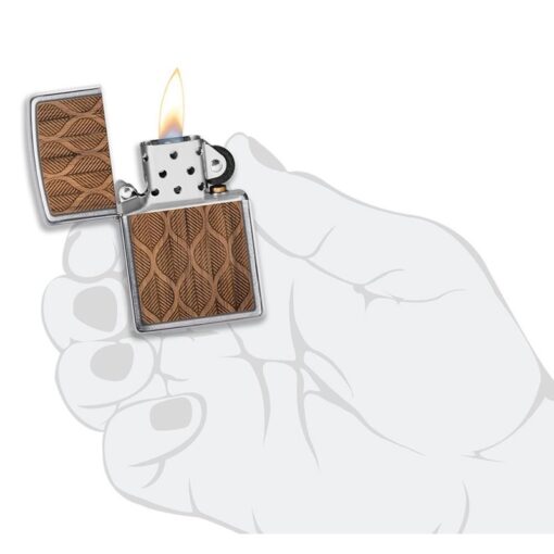 Zippo WOODCHUCK USA Walnut Leaves Two-Sided Emblem - 49708 - Hình ảnh 7