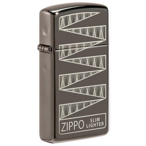 Zippo Slim Black Ice 65th Anniversary Collectible - 49709