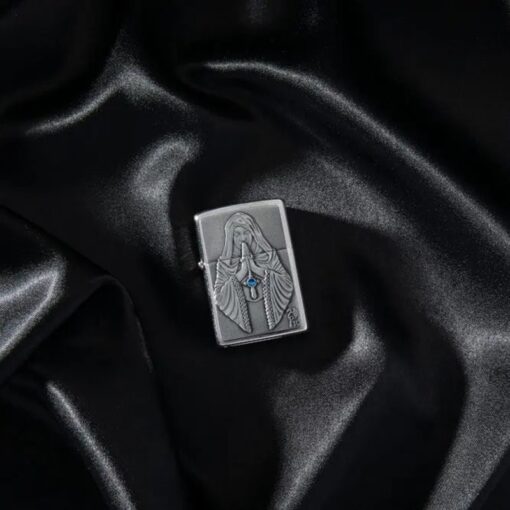 Zippo Anne Stokes Gothic Prayer Emblem Brushed Chrome - 49756 - Hình ảnh 8