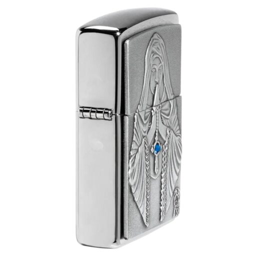 Zippo Anne Stokes Gothic Prayer Emblem Brushed Chrome - 49756 - Hình ảnh 5