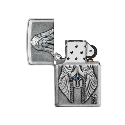 Zippo Anne Stokes Gothic Prayer Emblem Brushed Chrome - 49756 - Hình ảnh 2