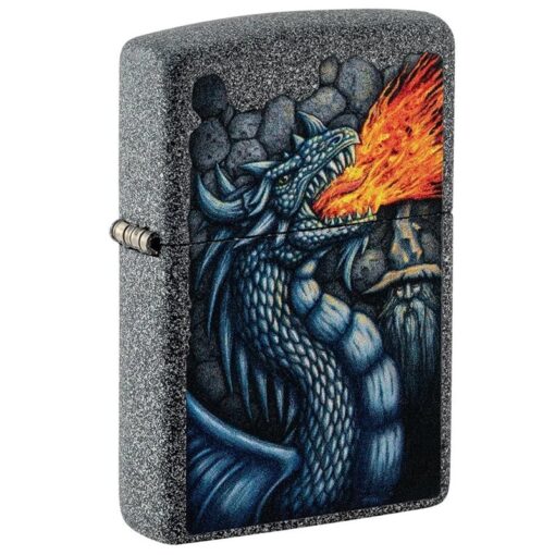 Zippo Fiery Dragon Design Iron Stone - 49776