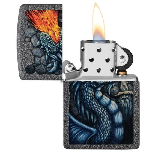 Zippo Fiery Dragon Design Iron Stone - 49776 - Hình ảnh 4
