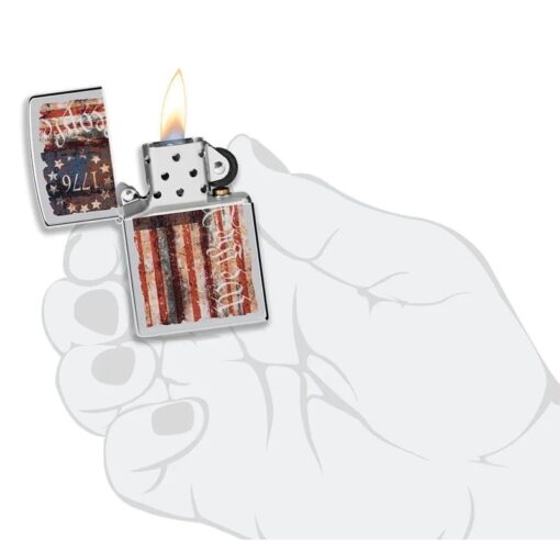 Zippo Americana Design High Polish Chrome - 49779 - Hình ảnh 5