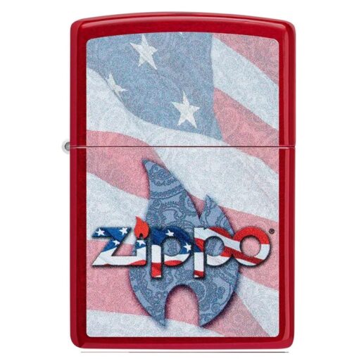Zippo Flag Design Candy Apple Red - 49781 - Hình ảnh 3