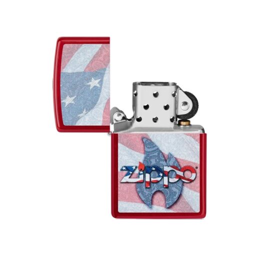 Zippo Flag Design Candy Apple Red - 49781 - Hình ảnh 2