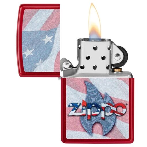 Zippo Flag Design Candy Apple Red - 49781 - Hình ảnh 4