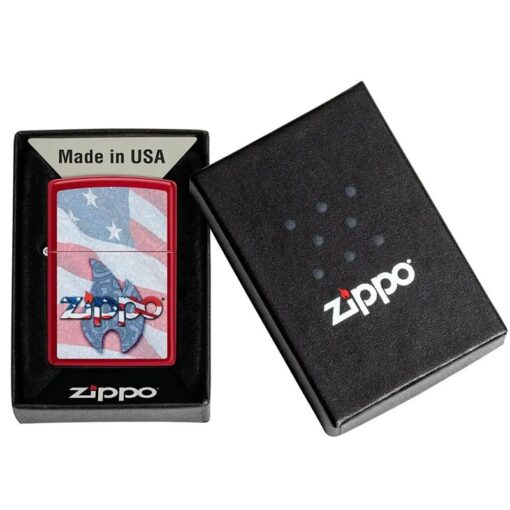 Zippo Flag Design Candy Apple Red - 49781 - Hình ảnh 6