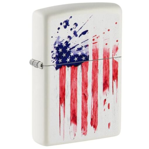 Zippo US Flag Design White Matte - 49783