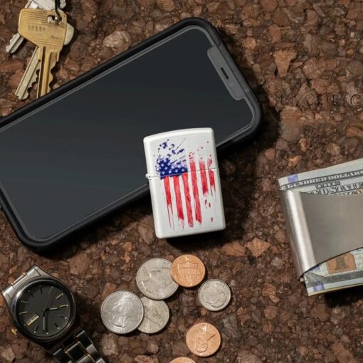 Zippo US Flag Design White Matte - 49783 - Hình ảnh 7